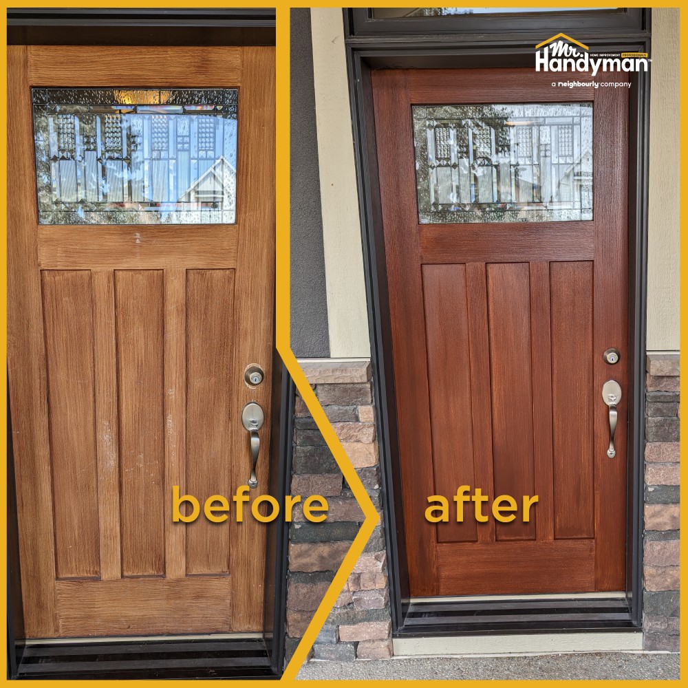 Exterior Door Staining