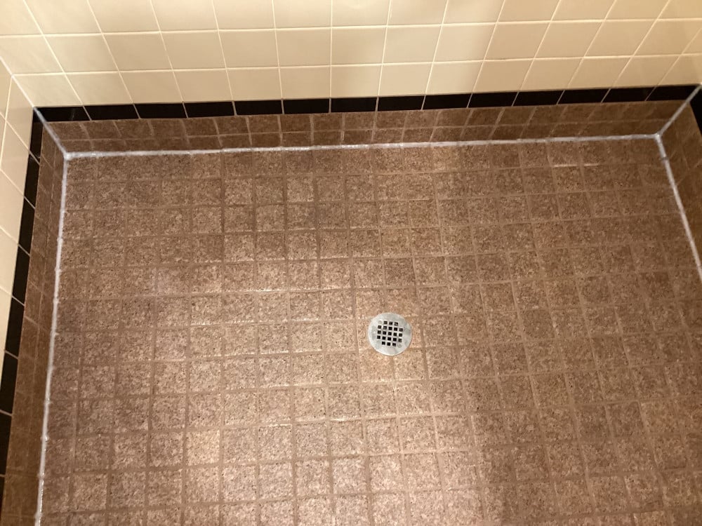 Shower floor after repair