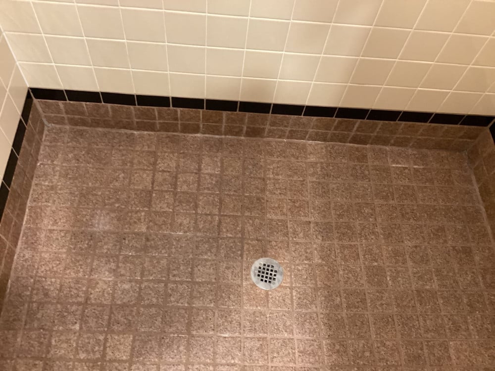 Shower floor before