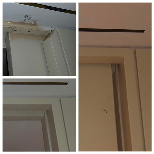 before and after doorframe repair